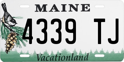 ME license plate 4339TJ