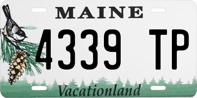 ME license plate 4339TP