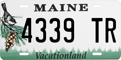 ME license plate 4339TR
