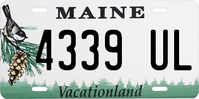 ME license plate 4339UL