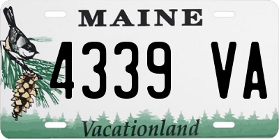 ME license plate 4339VA