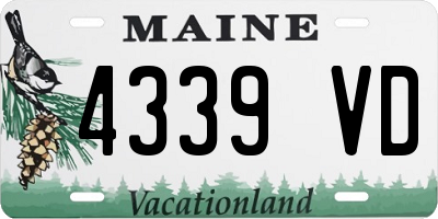 ME license plate 4339VD