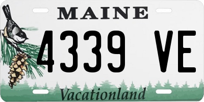 ME license plate 4339VE
