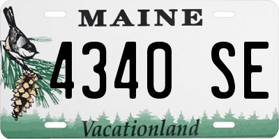 ME license plate 4340SE
