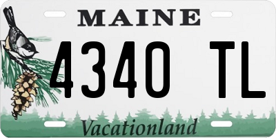 ME license plate 4340TL