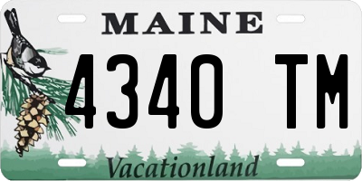 ME license plate 4340TM