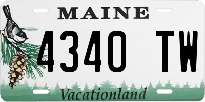 ME license plate 4340TW