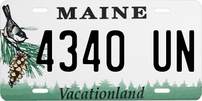 ME license plate 4340UN