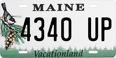 ME license plate 4340UP