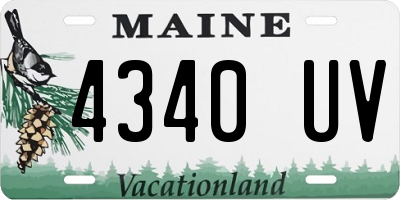 ME license plate 4340UV