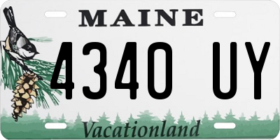 ME license plate 4340UY