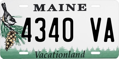 ME license plate 4340VA