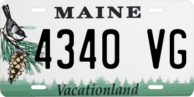 ME license plate 4340VG