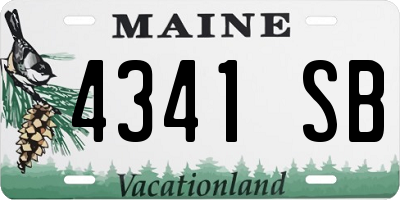 ME license plate 4341SB