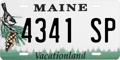 ME license plate 4341SP