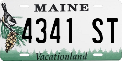 ME license plate 4341ST