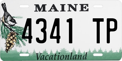 ME license plate 4341TP