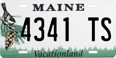 ME license plate 4341TS