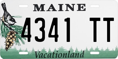 ME license plate 4341TT