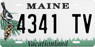 ME license plate 4341TV