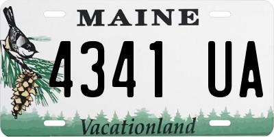 ME license plate 4341UA