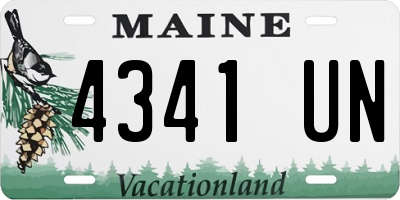 ME license plate 4341UN