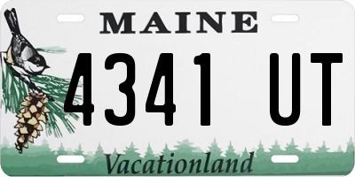 ME license plate 4341UT