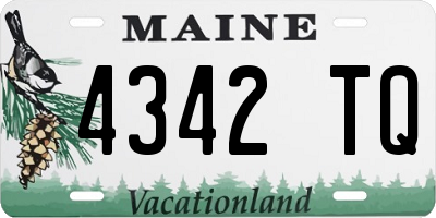 ME license plate 4342TQ