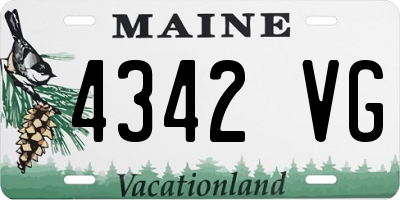 ME license plate 4342VG