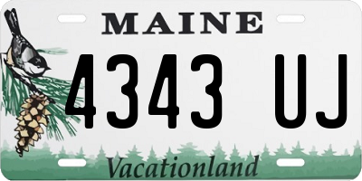 ME license plate 4343UJ