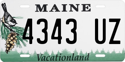 ME license plate 4343UZ