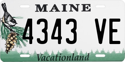 ME license plate 4343VE