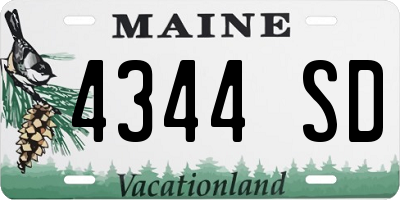 ME license plate 4344SD