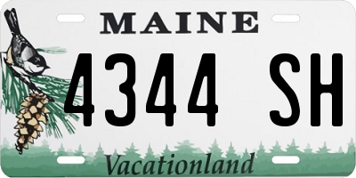 ME license plate 4344SH