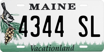 ME license plate 4344SL