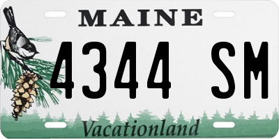 ME license plate 4344SM