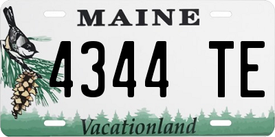 ME license plate 4344TE