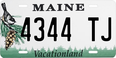 ME license plate 4344TJ