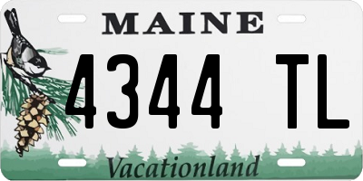 ME license plate 4344TL
