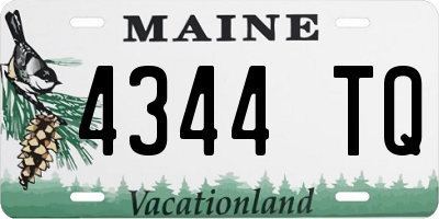 ME license plate 4344TQ