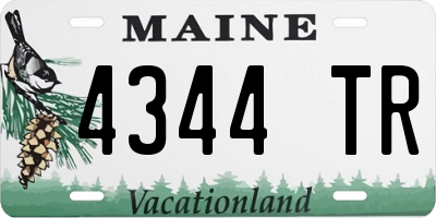 ME license plate 4344TR