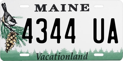 ME license plate 4344UA