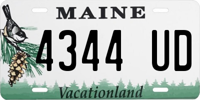 ME license plate 4344UD