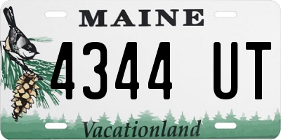 ME license plate 4344UT