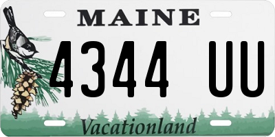 ME license plate 4344UU