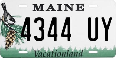 ME license plate 4344UY