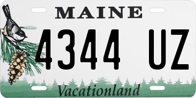 ME license plate 4344UZ
