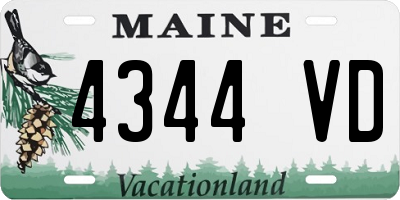 ME license plate 4344VD