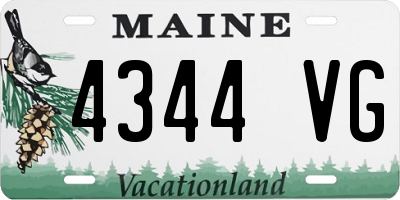 ME license plate 4344VG