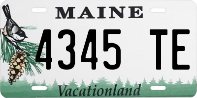 ME license plate 4345TE